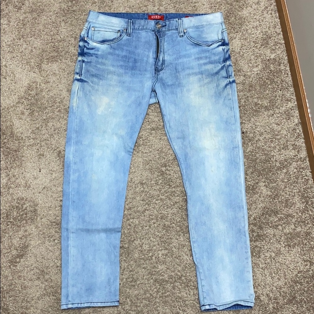 GUESS men’s skinny blue jeans